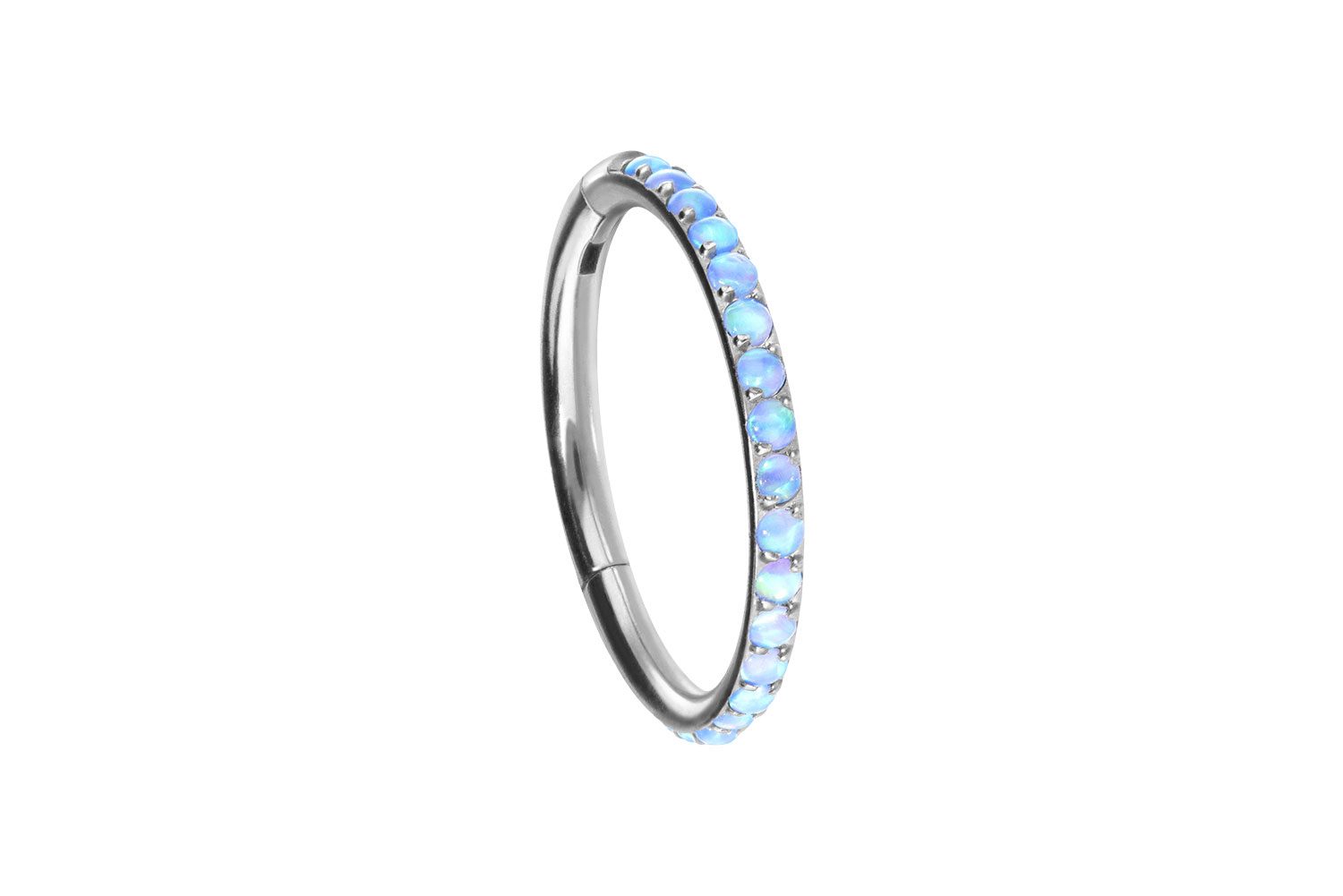 Titan Segmentring Clicker Piercing SYNTHETISCHE OPALE